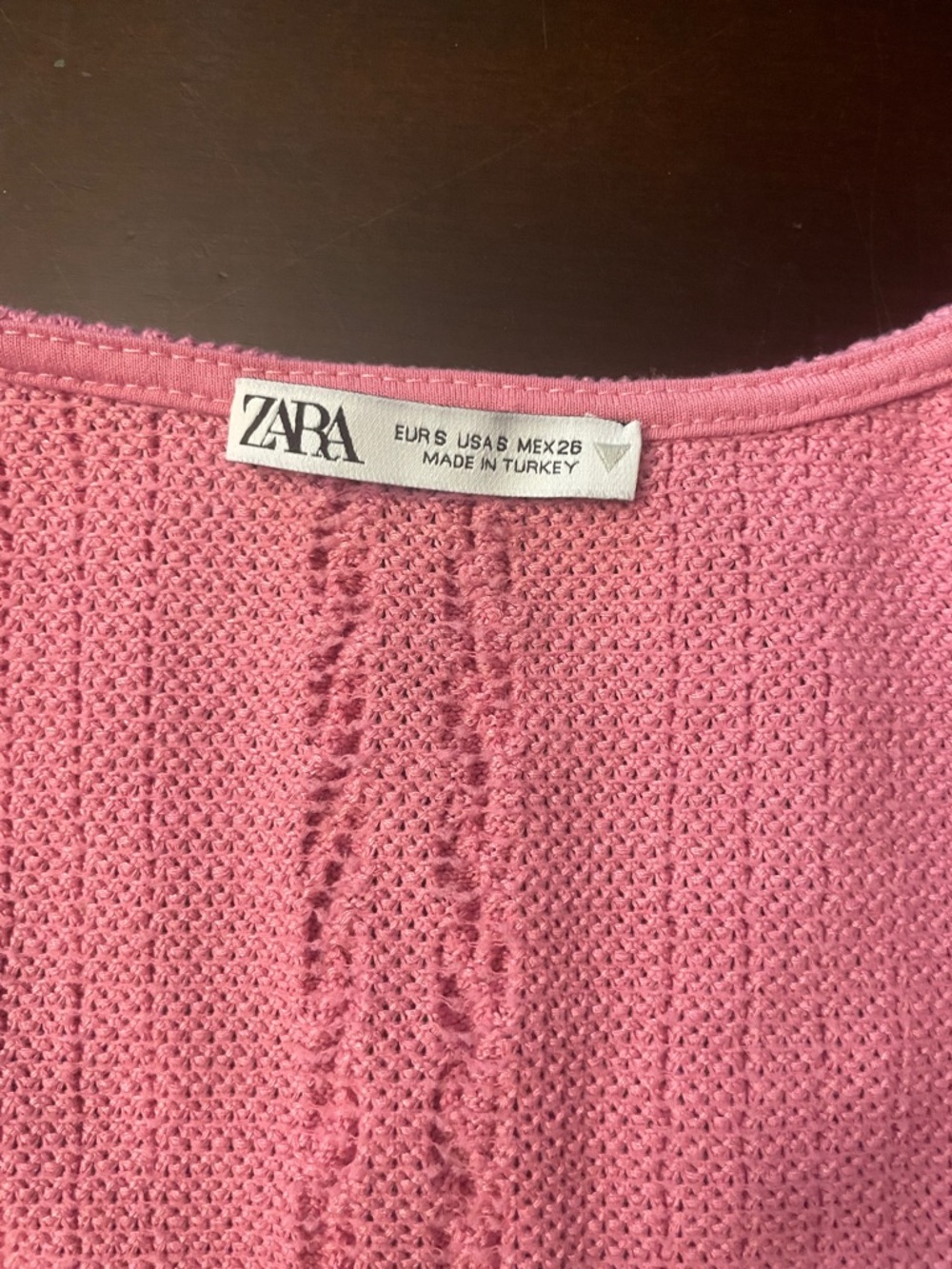 Zara Rose Pink Cable-Knit Ruffle Tank - Picture 2 of 2